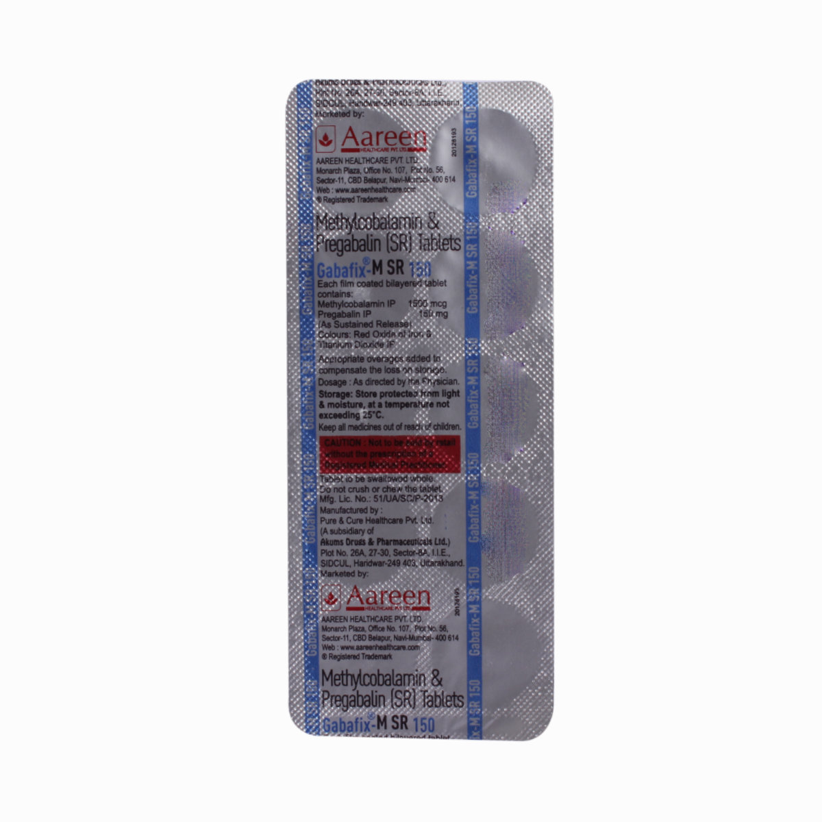 Gabafix-M SR 150 Tablet 10's, Pack of 10 TabletS Gabafix-M SR 150 Tablet 10's, Pack of 10 TabletS