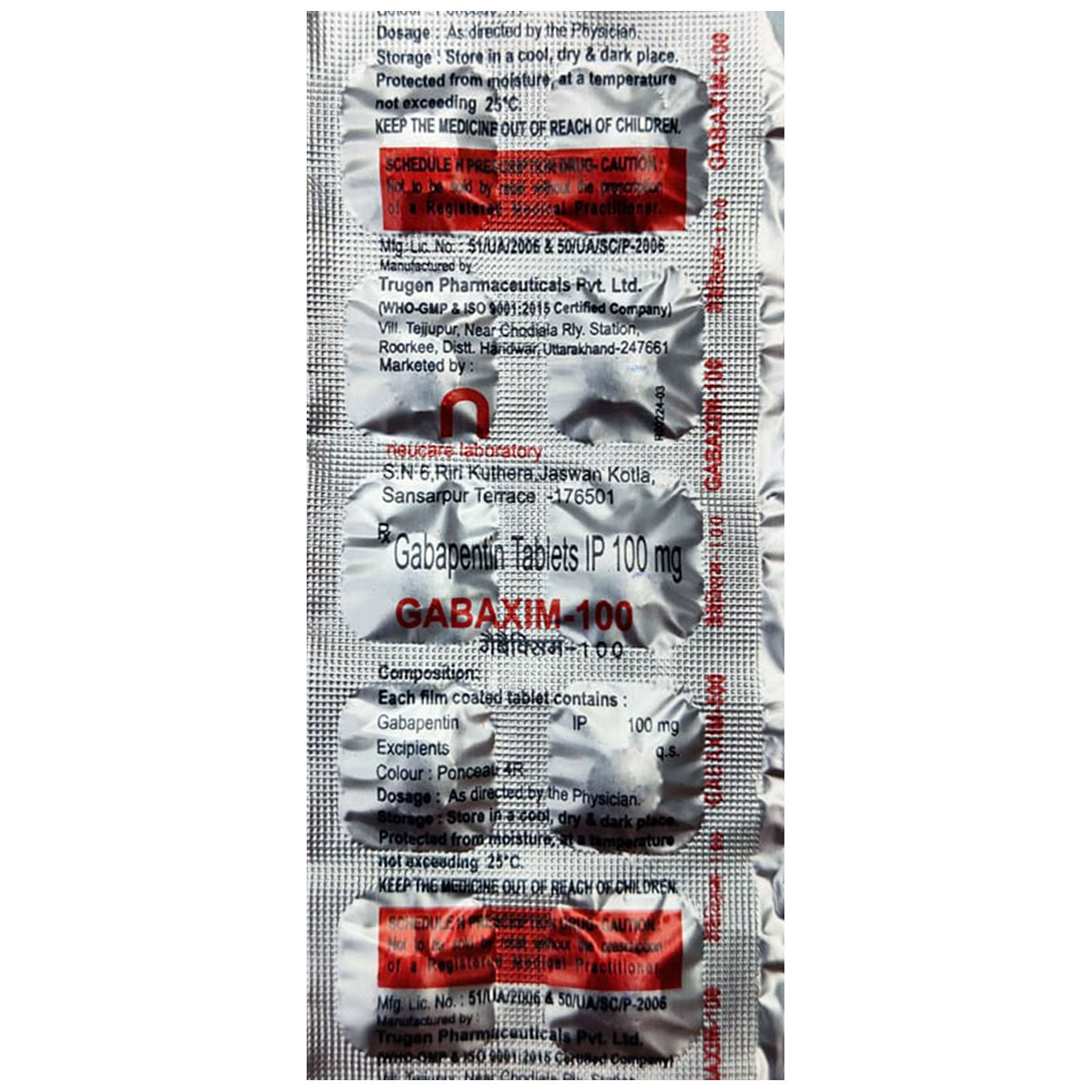 Gabaxim-100 Tablet 10's, Pack of 10 Gabaxim-100 Tablet 10's, Pack of 10