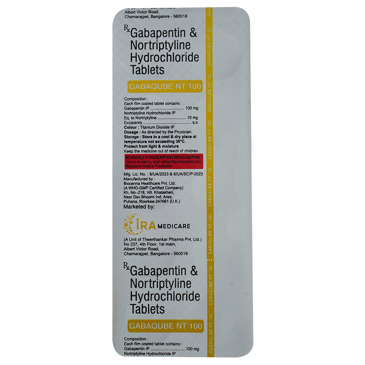 Gabaqube NT 100 Tablet 10's, Pack of 10 Gabaqube NT 100 Tablet 10's, Pack of 10
