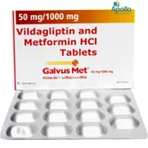 Galvus Met 50 mg/1000 mg Tablet 15's, Pack of 15 TABLETS
