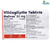 Galvus 50 mg Tablet 15's, Pack of 15 TABLETS