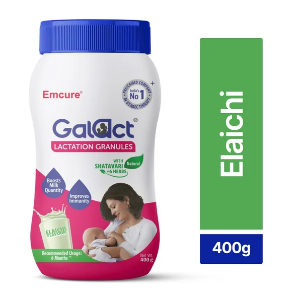 Galact Lactation Granules Elaichi Flavour with Shatavari, 400 gm, Pack of 1