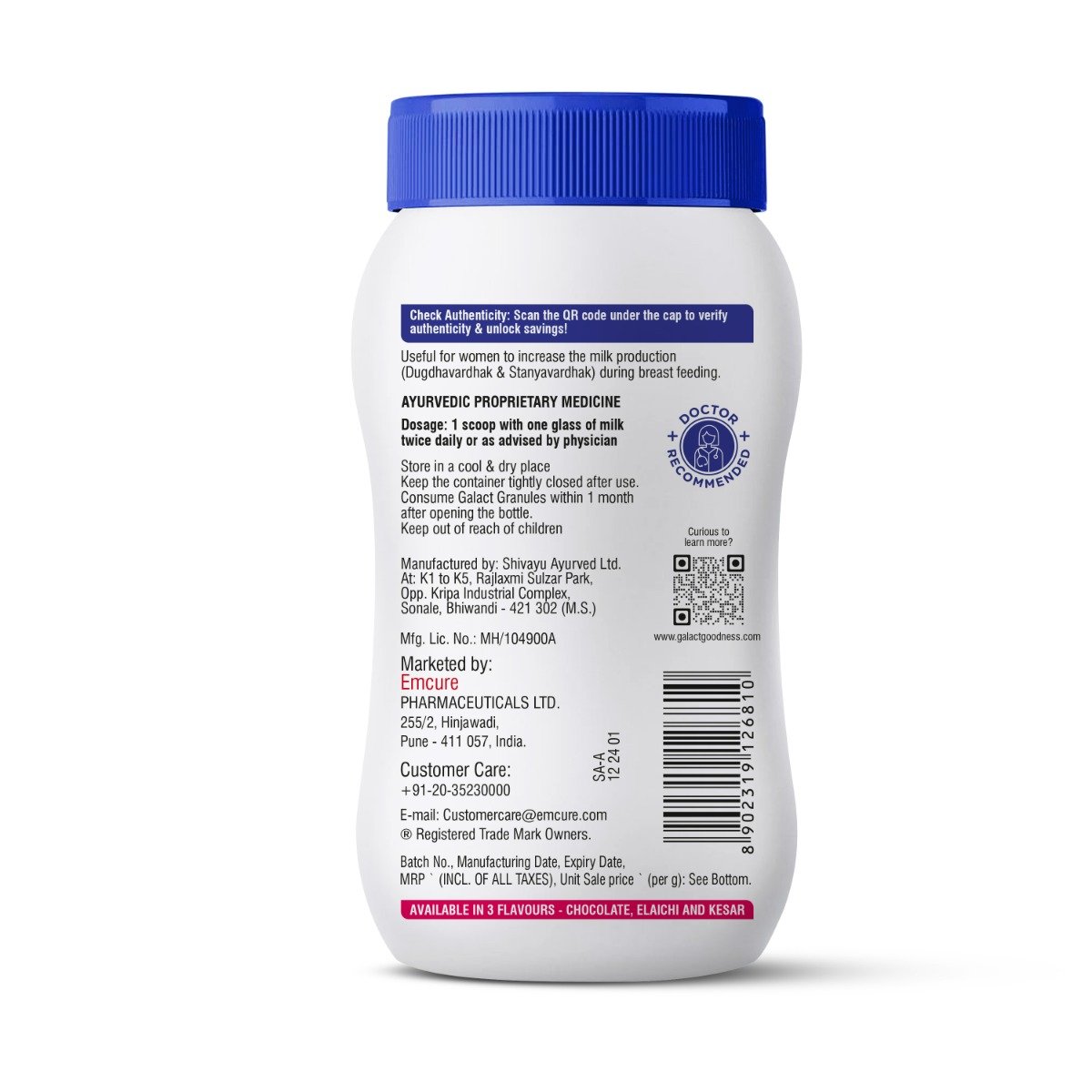 Galact Lactation Granules Chocolate Flavour with Shatavari, 600 gm, Pack of 1 Galact Lactation Granules Chocolate Flavour with Shatavari, 600 gm, Pack of 1