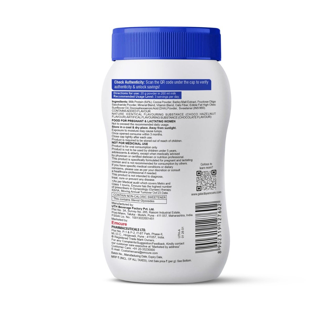 Galact Plus Pregnancy Nutrition Choco Hazelnut Flavour Powder, 400 gm, Pack of 1 Galact Plus Pregnancy Nutrition Choco Hazelnut Flavour Powder, 400 gm, Pack of 1