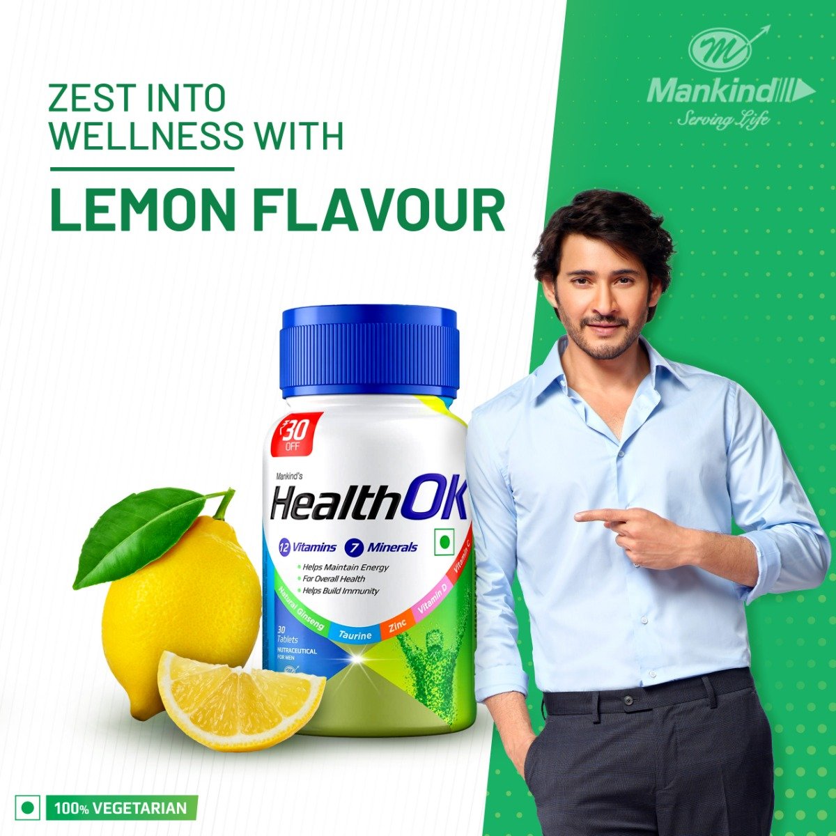 Health OK Multivitamin & Multimineral, 30 Tablets, Pack of 1 Health OK Multivitamin & Multimineral, 30 Tablets, Pack of 1