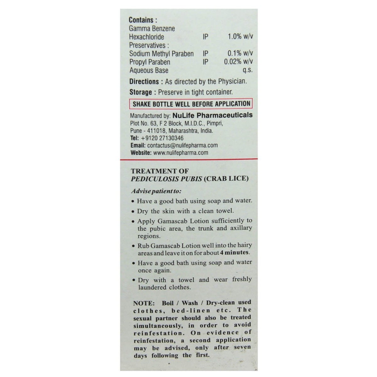 Gamascab Lotion 100 ml, Pack of 1 LOTION Gamascab Lotion 100 ml, Pack of 1 LOTION