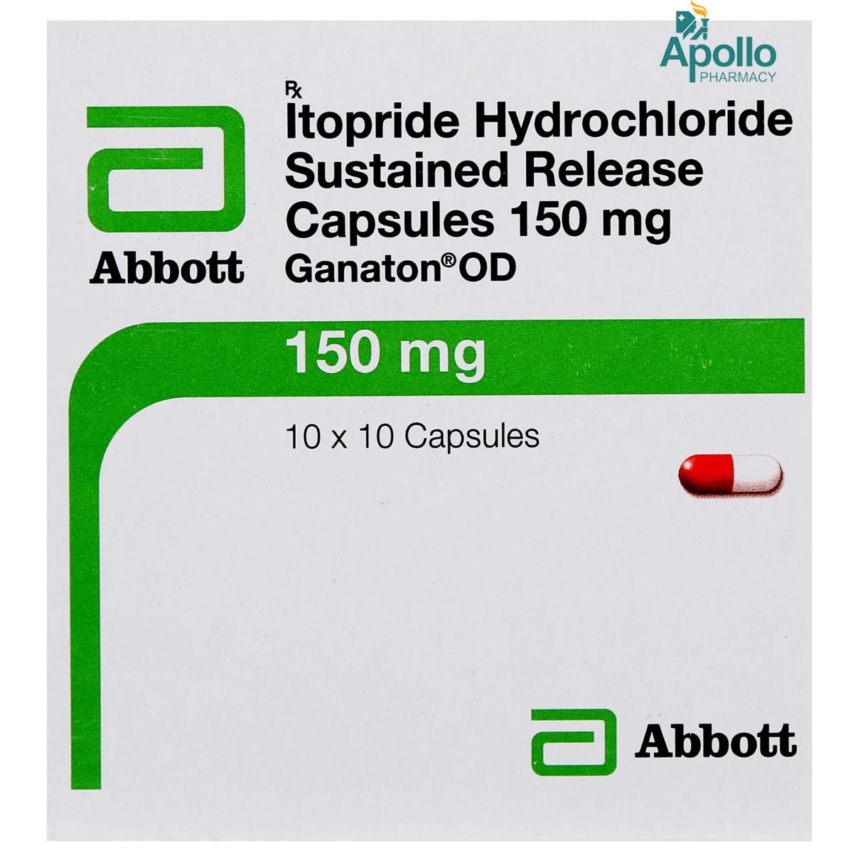 Buy Ganaton OD 150 mg Capsule 10's Online