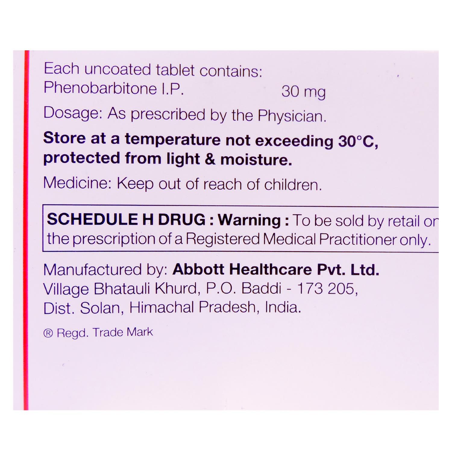 Gardenal 30 Tablet 30's Price, Uses, Side Effects, Composition Apollo