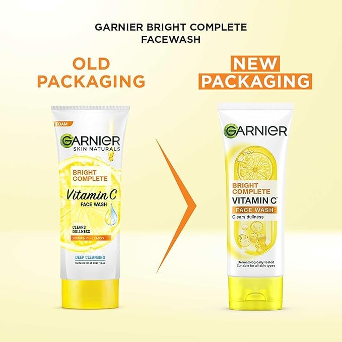 Garnier Bright Complete Vitamin C Face Wash, 50 gm, Pack of 1 Garnier Bright Complete Vitamin C Face Wash, 50 gm, Pack of 1