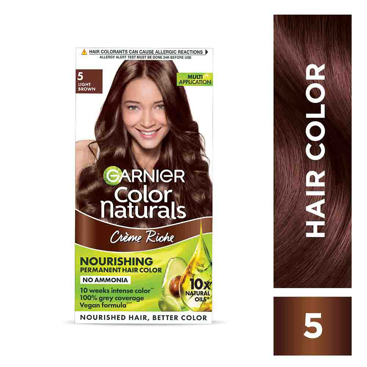Garnier Color Naturals Shade 5 Light Brown Creme Hair Color, 1 Kit, Pack of 1 Garnier Color Naturals Shade 5 Light Brown Creme Hair Color, 1 Kit, Pack of 1