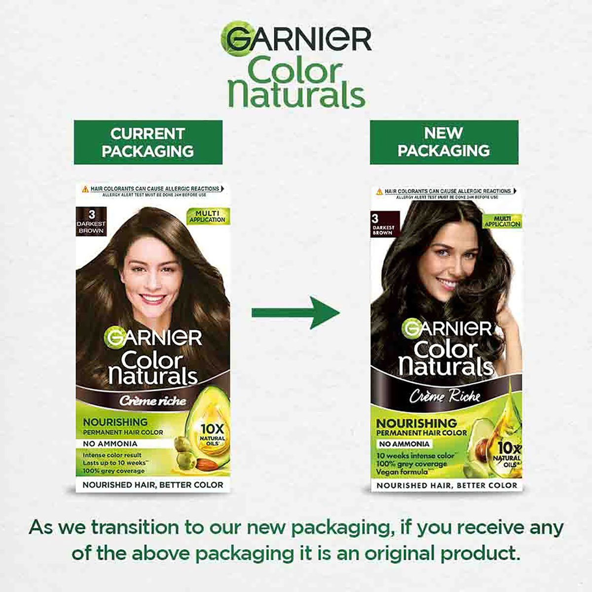 Garnier Color Naturals Crème Shade 3 Darkest Brown Hair Color, 1 Kit, Pack of 1 Garnier Color Naturals Crème Shade 3 Darkest Brown Hair Color, 1 Kit, Pack of 1