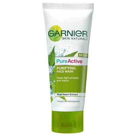 Garnier Pure Active Neem Purifying Face Wash 50 gm | Real Neem Extract | Deeply Cleanses & Purifies Skin | Reduces Pimple & Marks