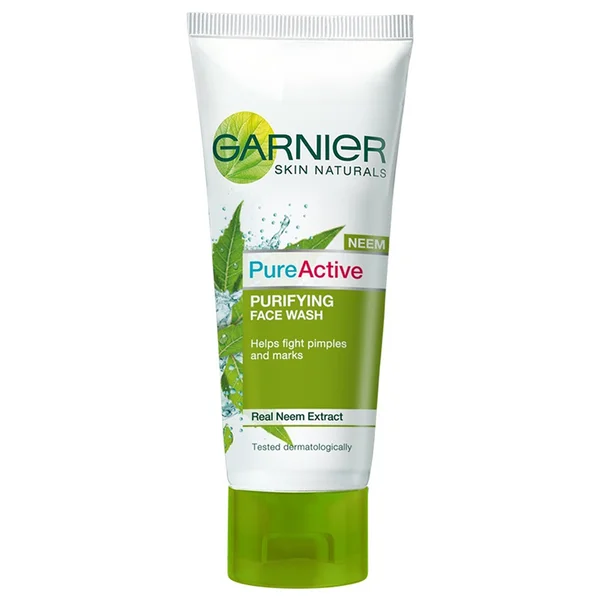 Garnier Pure Active Neem Purifying Face Wash 50 gm | Real Neem Extract | Deeply Cleanses &amp; Purifies Skin | Reduces Pimple &amp; Marks, Pack of 1