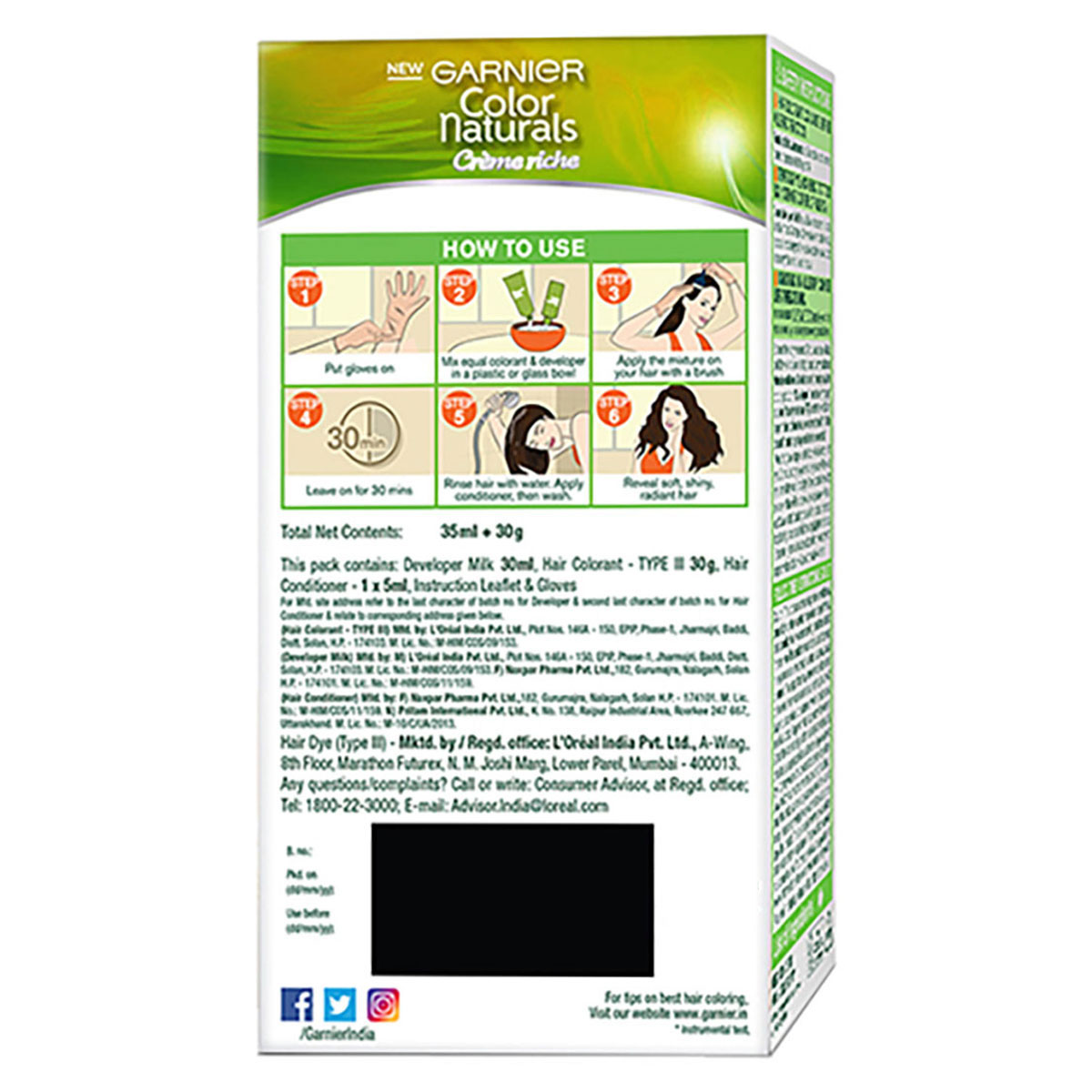 Garnier Color Naturals Shade 3 Hair Color, Darkest Brown, 1 Count, Pack of 1 Garnier Color Naturals Shade 3 Hair Color, Darkest Brown, 1 Count, Pack of 1