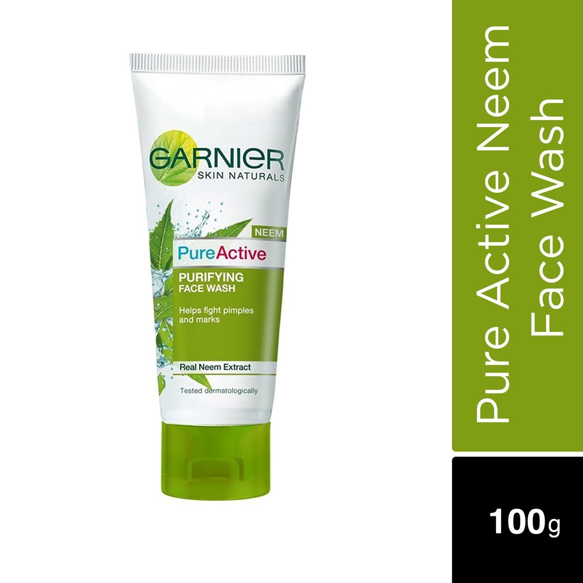 Garnier Pure Active Neem Purifying Face Wash 100 gm | Real Neem Extract | Deeply Cleanses & Purifies Skin | Reduces Pimple & Marks, Pack of 1 Garnier Pure Active Neem Purifying Face Wash 100 gm | Real Neem Extract | Deeply Cleanses & Purifies Skin | Reduces Pimple & Marks, Pack of 1