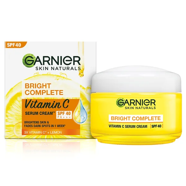 Garnier Bright Complete Vitamin C SPF 40 PA+++ Serum Cream, 45 gm