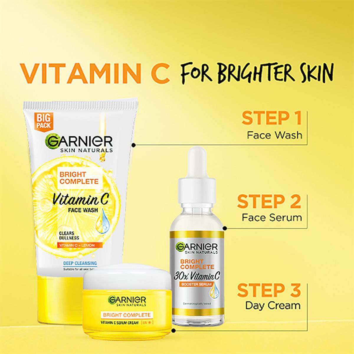 Garnier Bright Complete Vitamin C SPF 40 PA+++ Serum Cream, 45 gm, Pack of 1 Garnier Bright Complete Vitamin C SPF 40 PA+++ Serum Cream, 45 gm, Pack of 1