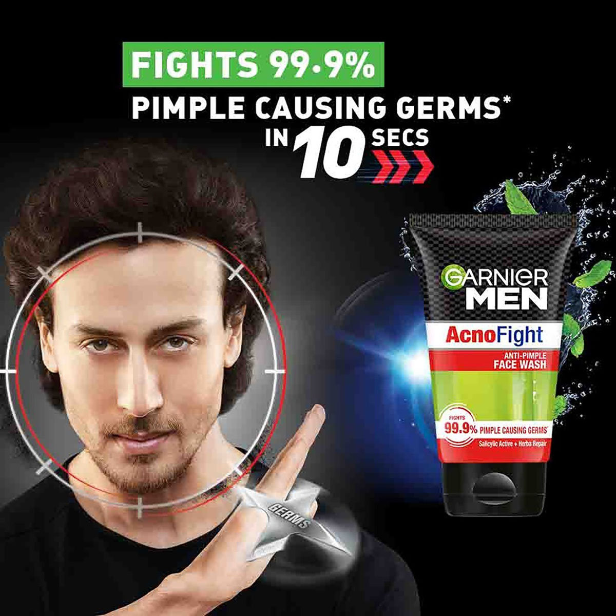 Garnier Men Acno Fight Anti-Pimple Face Wash 100 gm | Salicylic Acid & Herba Repair | Fights 99.9% Pimple Causing Germs | For Pimple Problem, Pack of 1 Garnier Men Acno Fight Anti-Pimple Face Wash 100 gm | Salicylic Acid & Herba Repair | Fights 99.9% Pimple Causing Germs | For Pimple Problem, Pack of 1