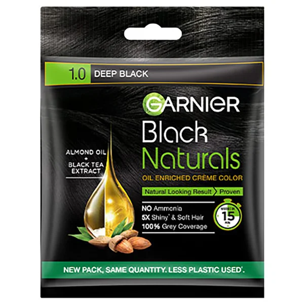 Garnier Black Naturals Oil Enriched Cream Hair Colour, 20 ml