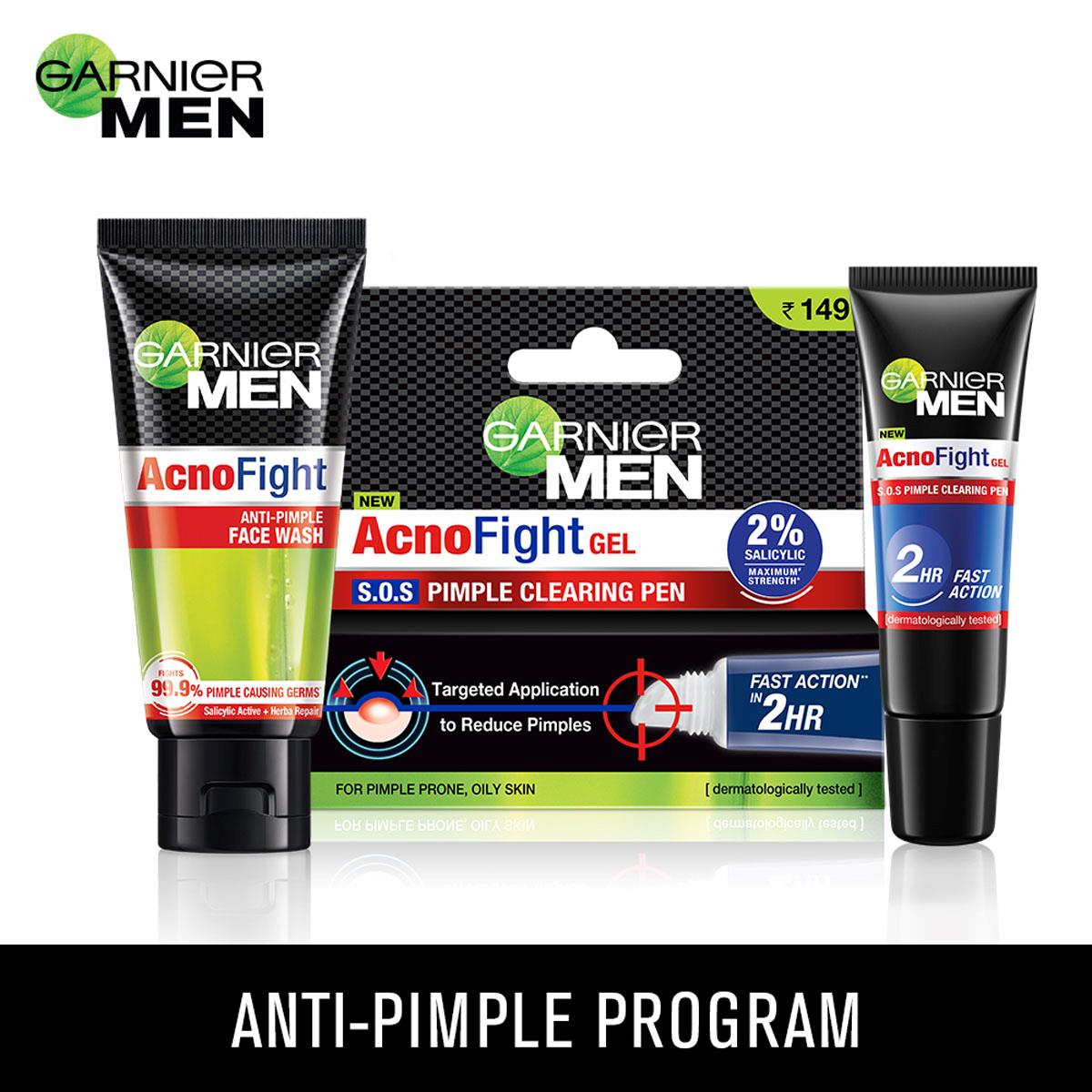 Garnier Men Acno Fight Anti-Pimple Face Wash 50 gm | Salicylic Acid & Herba Repair | Fights 99.9% Pimple Causing Germs | For Pimple Problem, Pack of 1 Garnier Men Acno Fight Anti-Pimple Face Wash 50 gm | Salicylic Acid & Herba Repair | Fights 99.9% Pimple Causing Germs | For Pimple Problem, Pack of 1