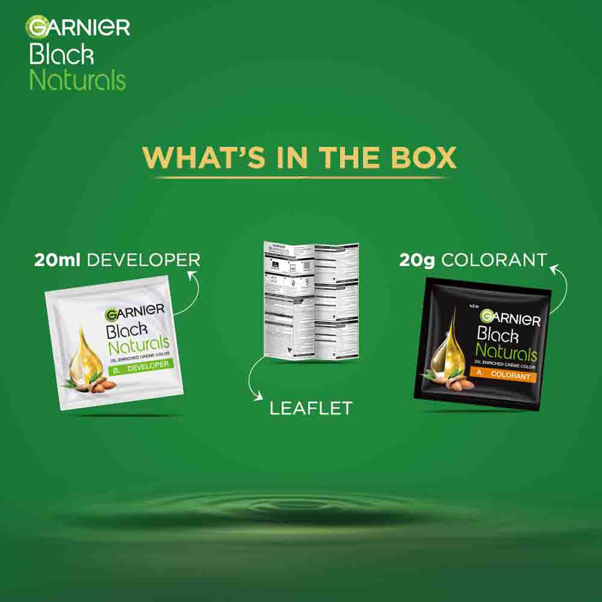 Garnier Black Naturals, Original Black, Shade 2.0, 20 ml, Pack of 1 Garnier Black Naturals, Original Black, Shade 2.0, 20 ml, Pack of 1