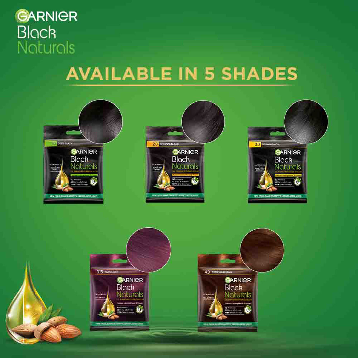 Garnier Black Naturals Shade 3 Hair Color, Brown Black, 1 Count (20ml + 20gm), Pack of 1 Garnier Black Naturals Shade 3 Hair Color, Brown Black, 1 Count (20ml + 20gm), Pack of 1