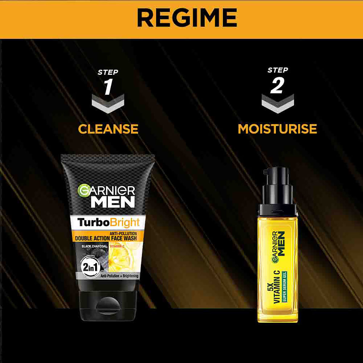 Garnier Men Turbo Bright Double Action Facewash 100 gm | Black Charcoal & Icy Clay Complex | Anti Pollution & Brightening Face Wash | For Men Only, Pack of 1 Garnier Men Turbo Bright Double Action Facewash 100 gm | Black Charcoal & Icy Clay Complex | Anti Pollution & Brightening Face Wash | For Men Only, Pack of 1