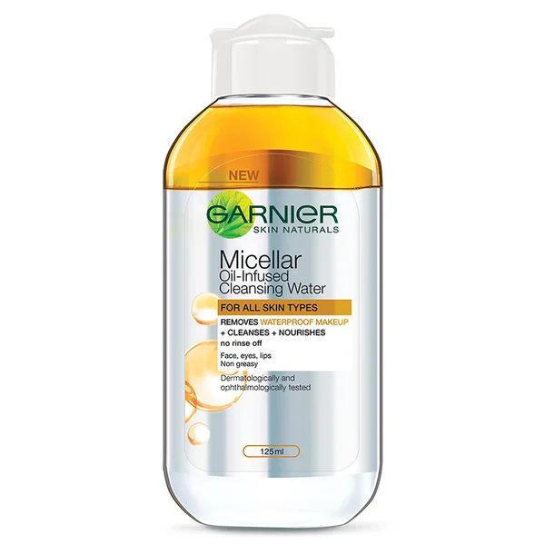 Garnier Skin Naturals Micellar Oil-Infused Cleansing Water, 125 ml, Pack of 1