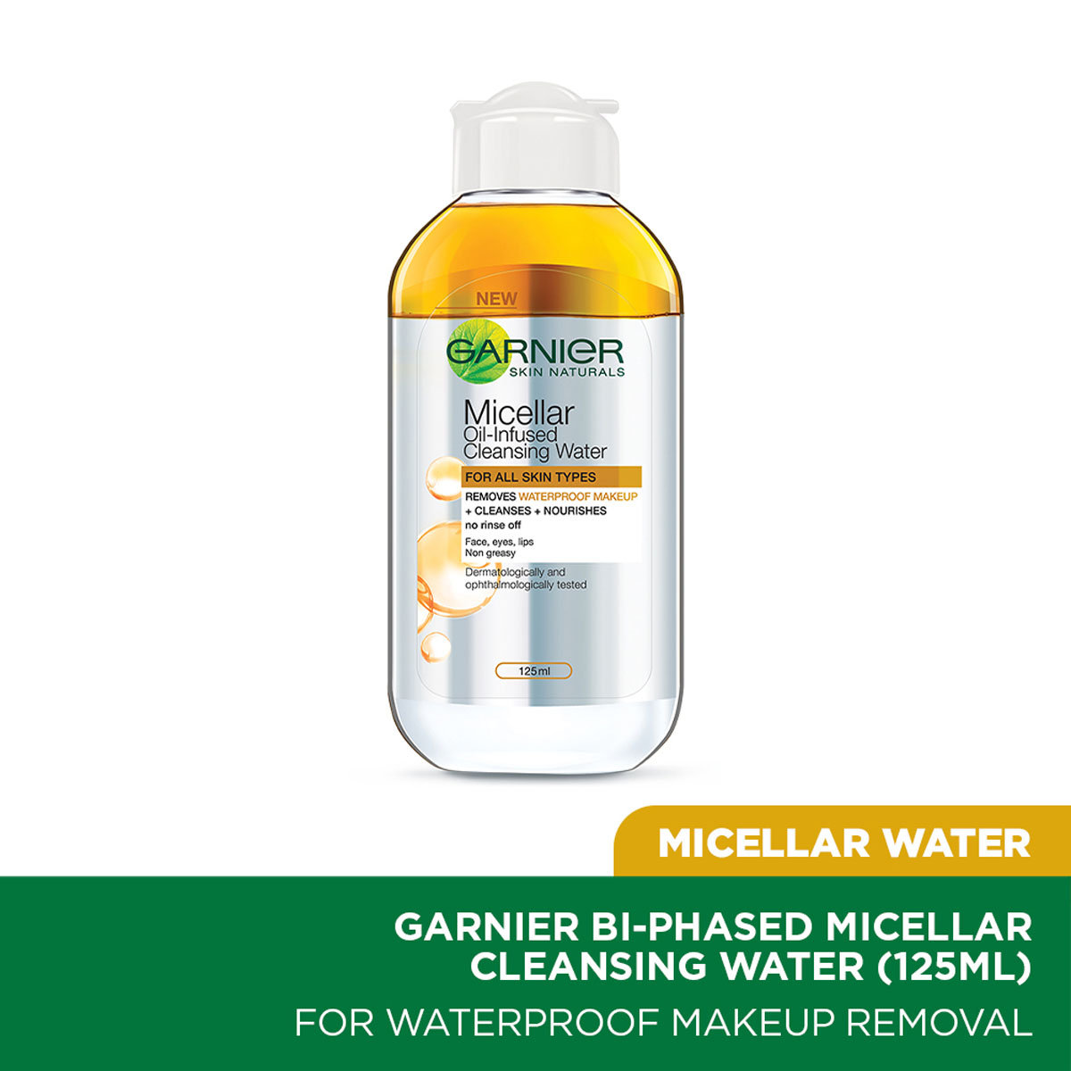 Garnier Skin Naturals Micellar Oil-Infused Cleansing Water, 125 ml, Pack of 1 Garnier Skin Naturals Micellar Oil-Infused Cleansing Water, 125 ml, Pack of 1