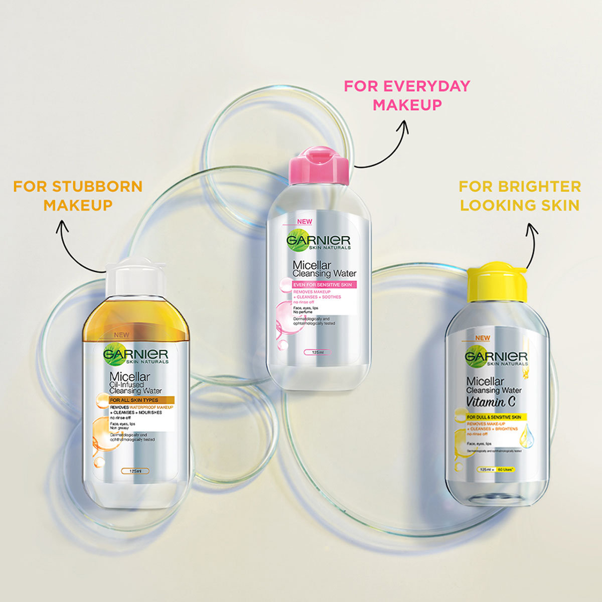 Garnier Skin Naturals Micellar Oil-Infused Cleansing Water, 125 ml, Pack of 1 Garnier Skin Naturals Micellar Oil-Infused Cleansing Water, 125 ml, Pack of 1