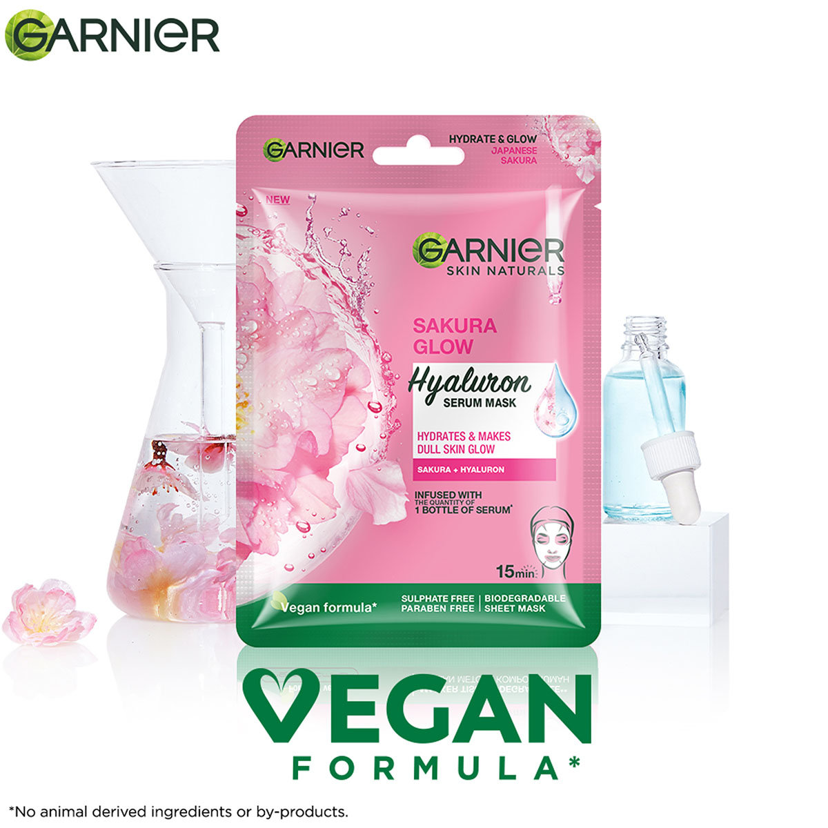 Garnier Skin Naturals Sakura White Face Serum Sheet Mask, 28 gm, Pack of 1 Garnier Skin Naturals Sakura White Face Serum Sheet Mask, 28 gm, Pack of 1