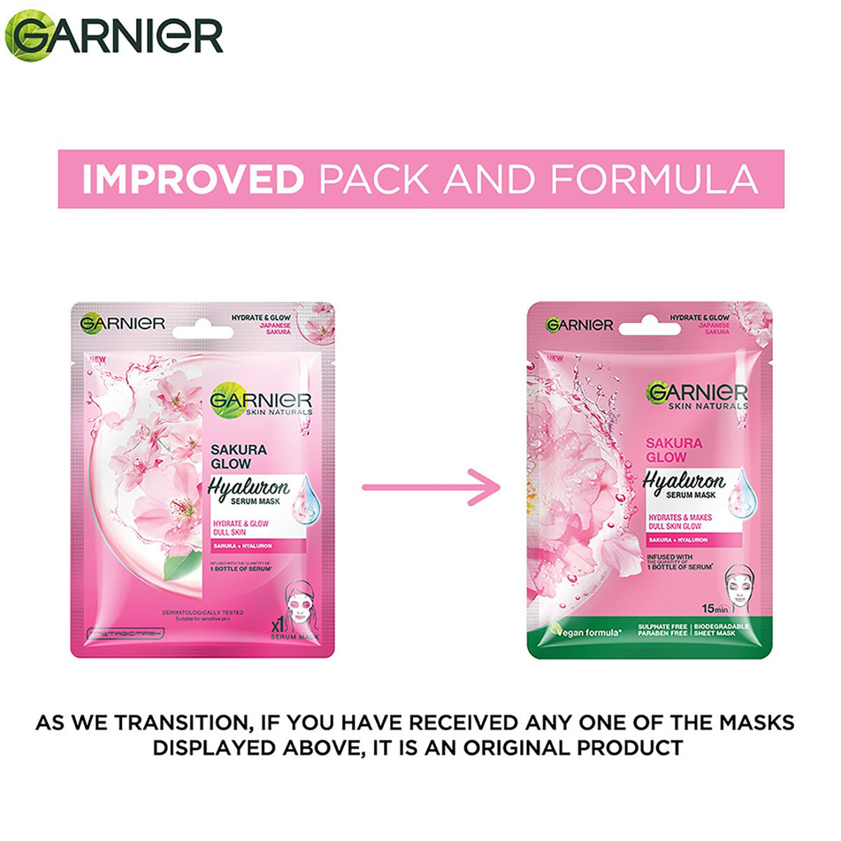 Garnier Skin Naturals Sakura White Face Serum Sheet Mask, 28 gm, Pack of 1 Garnier Skin Naturals Sakura White Face Serum Sheet Mask, 28 gm, Pack of 1