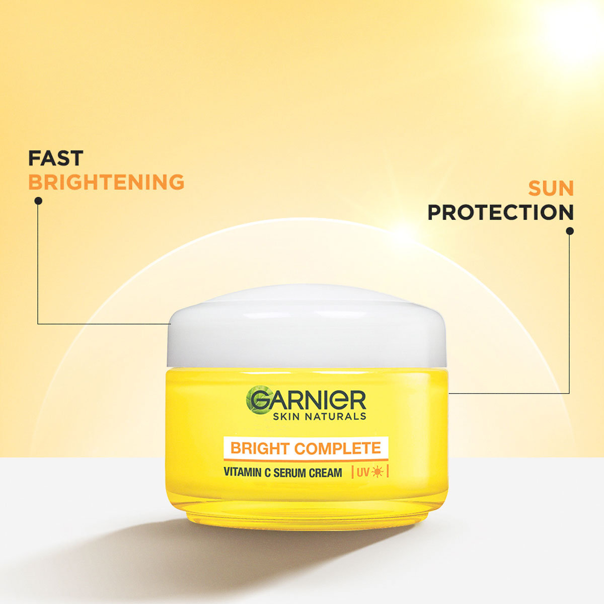 Garnier Bright Complete Vitamin C + Lemon Serum Cream, 45 gm, Pack of 1 Garnier Bright Complete Vitamin C + Lemon Serum Cream, 45 gm, Pack of 1