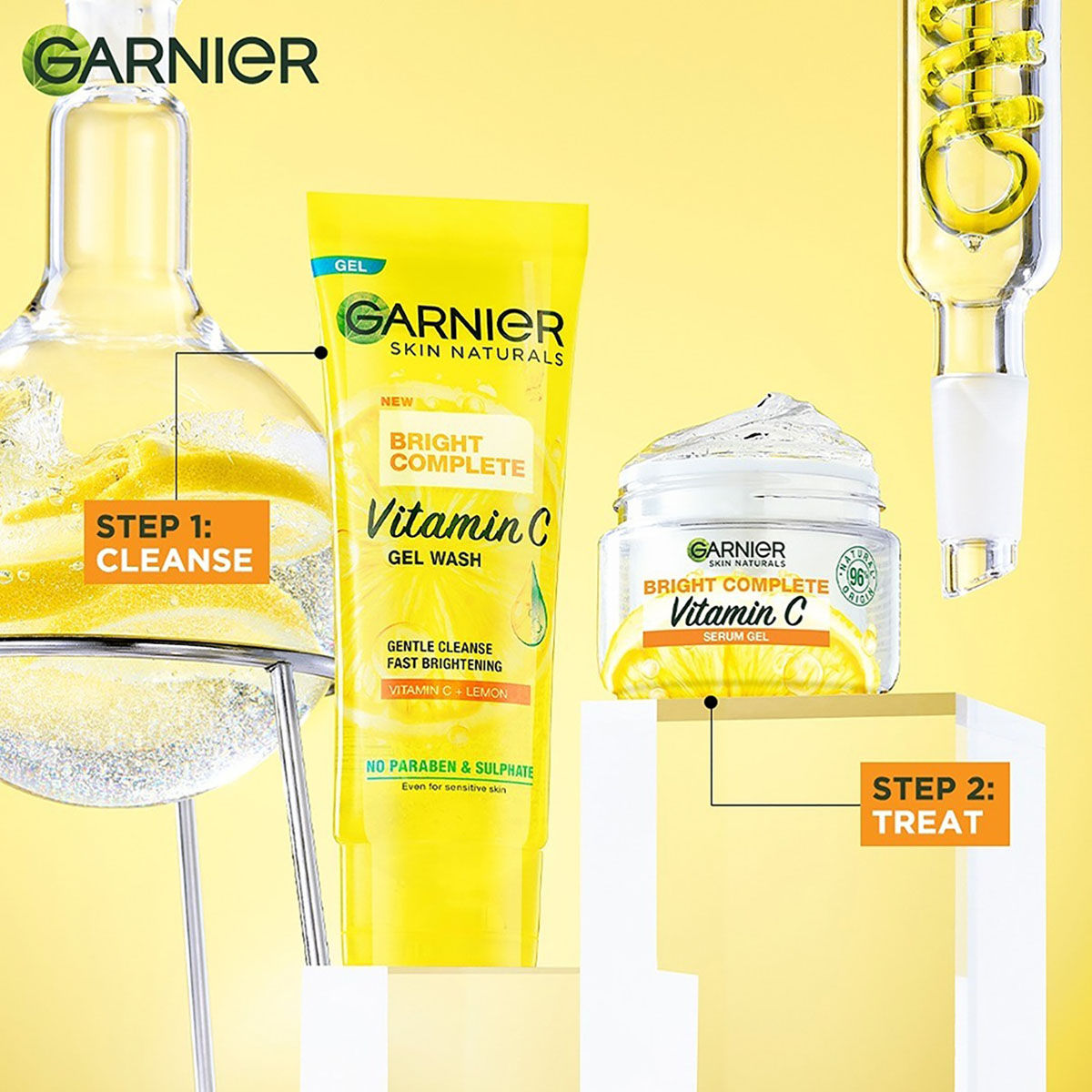 Garnier Bright Complete Vitamin C Gel Face Wash 100 gm| Vitamin C & Lemon | Gentle Cleansing | Instant Brightening | Lightweight & Non Sticky | For Sensitive Skin, Pack of 1 Garnier Bright Complete Vitamin C Gel Face Wash 100 gm| Vitamin C & Lemon | Gentle Cleansing | Instant Brightening | Lightweight & Non Sticky | For Sensitive Skin, Pack of 1