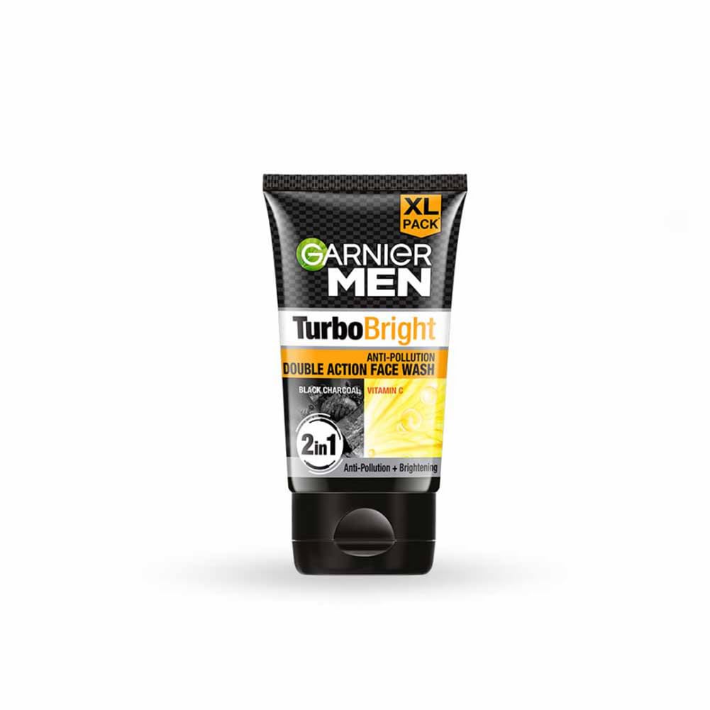 Garnier Men Turbo Bright Double Action Anti Pollution Face Wash, 150 gm, Pack of 1 Garnier Men Turbo Bright Double Action Anti Pollution Face Wash, 150 gm, Pack of 1