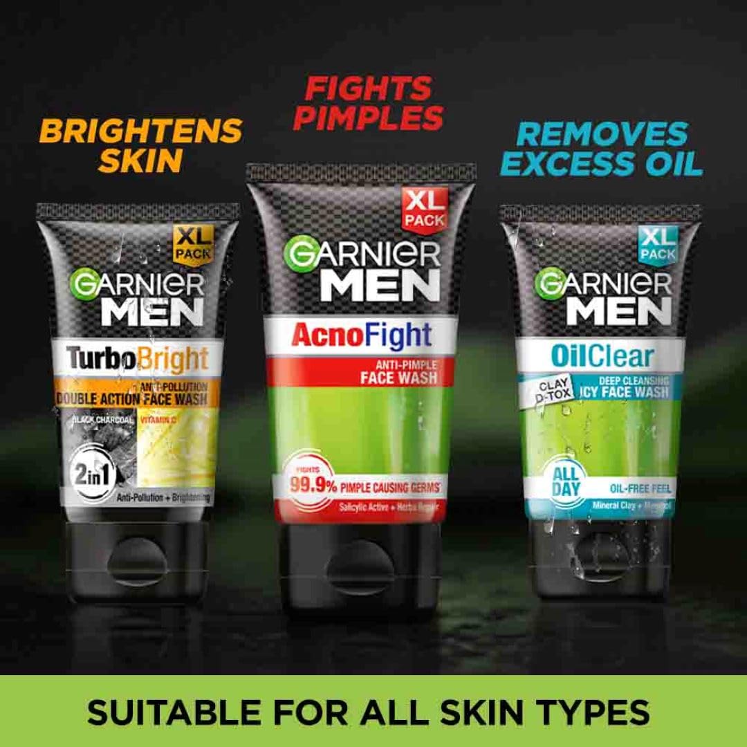 Garnier Men Acno Fight Anti-Pimple Face Wash, 150 gm, Pack of 1 Garnier Men Acno Fight Anti-Pimple Face Wash, 150 gm, Pack of 1