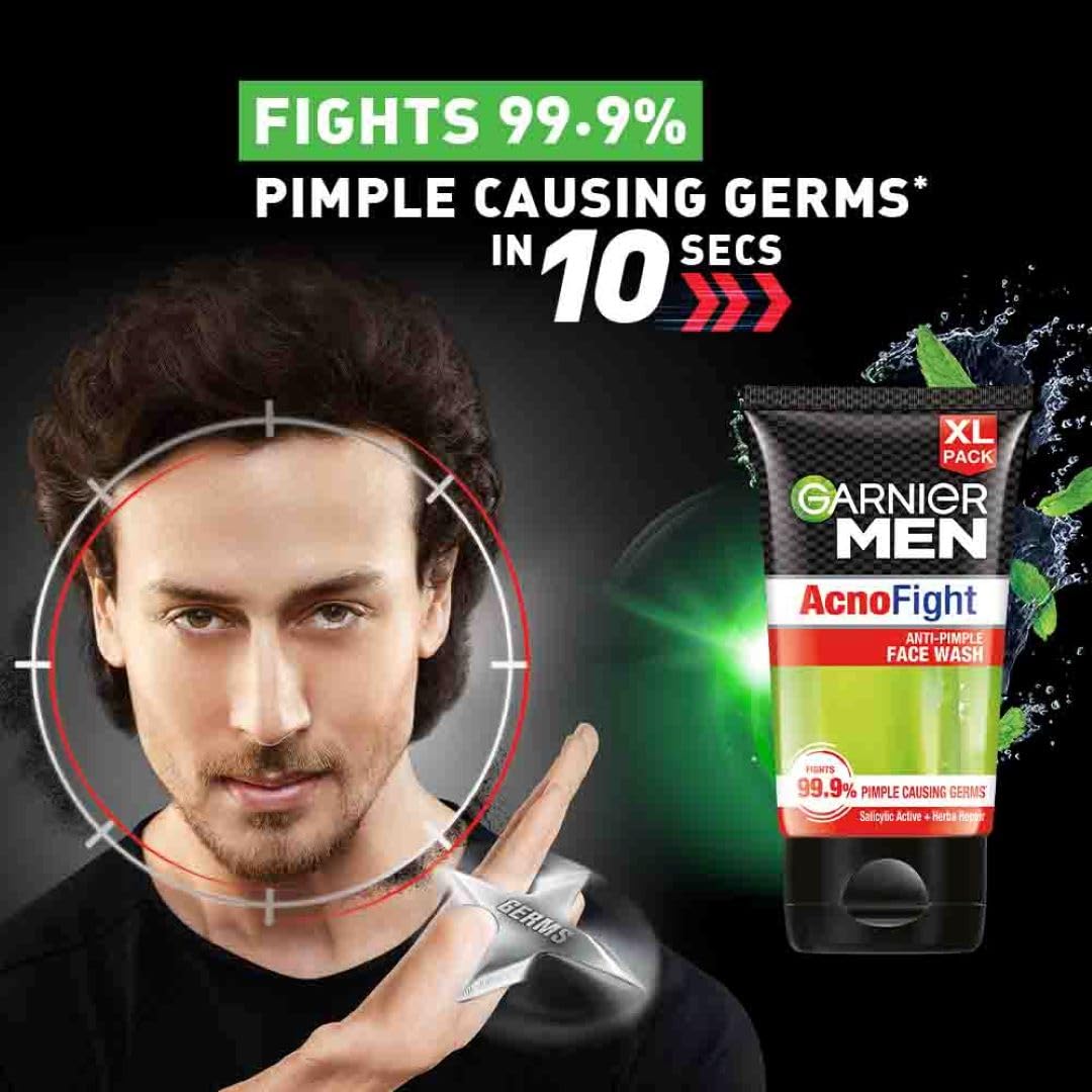 Garnier Men Acno Fight Anti-Pimple Face Wash, 150 gm, Pack of 1 Garnier Men Acno Fight Anti-Pimple Face Wash, 150 gm, Pack of 1