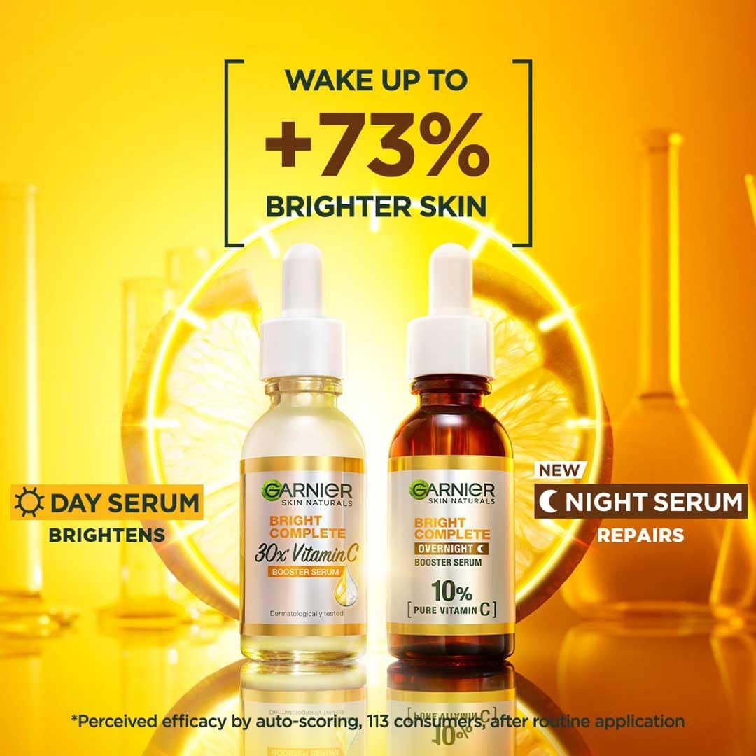 Garnier Bright Complete Night Vitamin C Serum with 10% Pure Vitamin C, 30 ml, Pack of 1 Garnier Bright Complete Night Vitamin C Serum with 10% Pure Vitamin C, 30 ml, Pack of 1