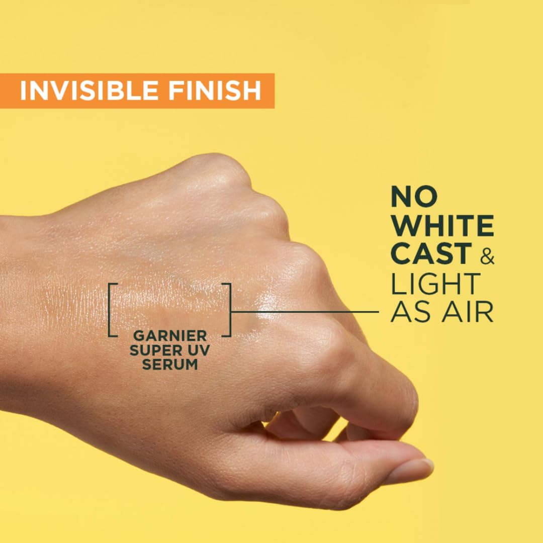 Garnier Super UV Invisible SPF 50+ PA++++ Serum Sunscreen, 30 ml, Pack of 1 Garnier Super UV Invisible SPF 50+ PA++++ Serum Sunscreen, 30 ml, Pack of 1