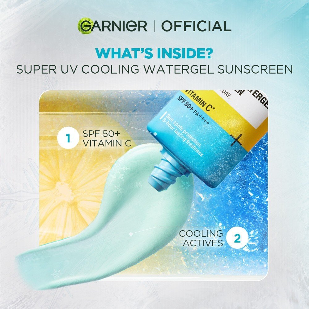 Garnier Super UV SPF 50+ PA++++ Cooling Water Gel Sunscreen, 30 ml, Pack of 1 Garnier Super UV SPF 50+ PA++++ Cooling Water Gel Sunscreen, 30 ml, Pack of 1