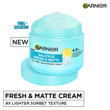 Garnier Salicylic Fresh & Matte Hydrating Cream, 45 ml