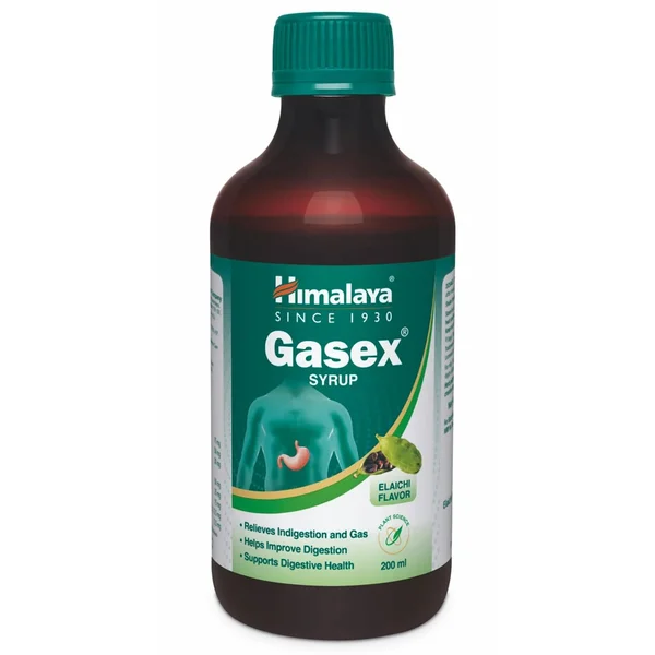Himalaya Gasex Elaichi Flavour Syrup, 200 ml, Pack of 1