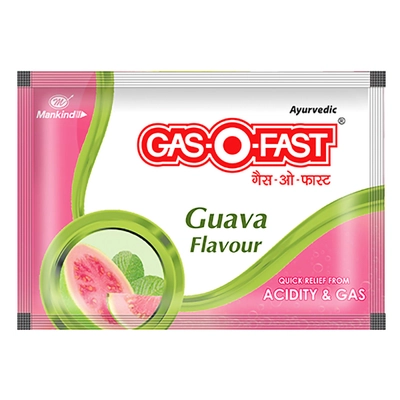 Gas-O-Fast Guava Flavour Sachet, 5 gm, Pack of 1