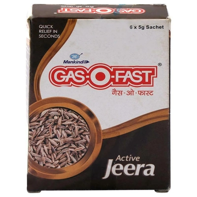 Gas-O-Fast Active Jeera Sachet, 30 gm (6x5gm), Pack of 1