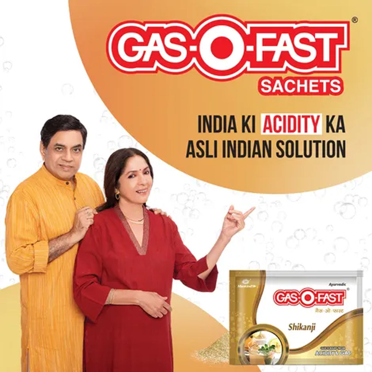 Gas-O-Fast Shikanji Flavour Sachet, 6x5 gm