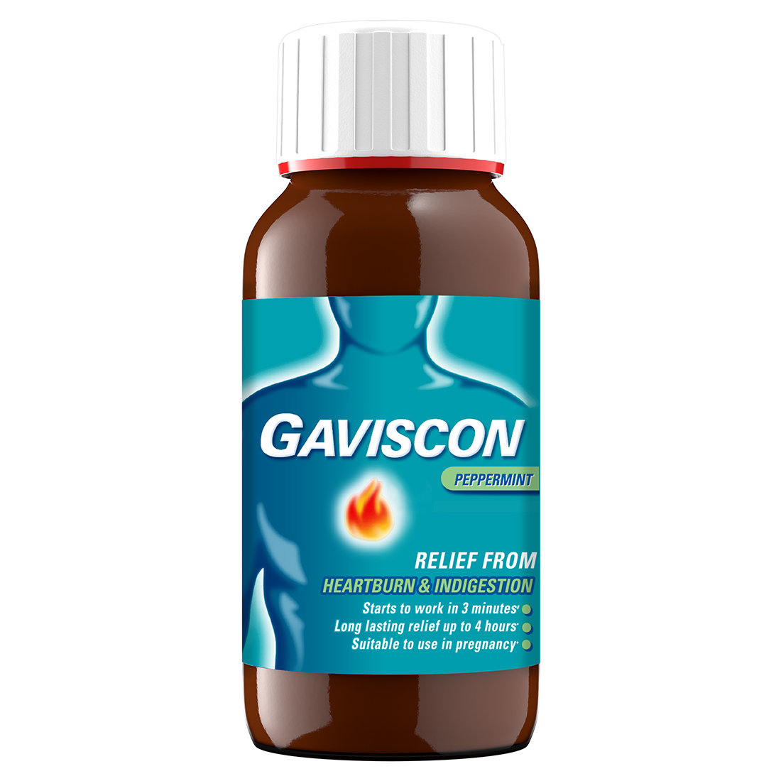 Gaviscon Peppermint Flavor Liquid, 150 ml, Pack of 1 Gaviscon Peppermint Flavor Liquid, 150 ml, Pack of 1