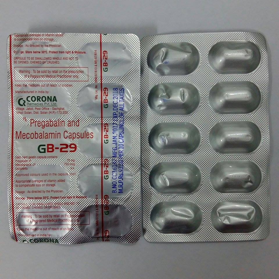 GB 29 Capsule 10's, Pack of 10 GB 29 Capsule 10's, Pack of 10