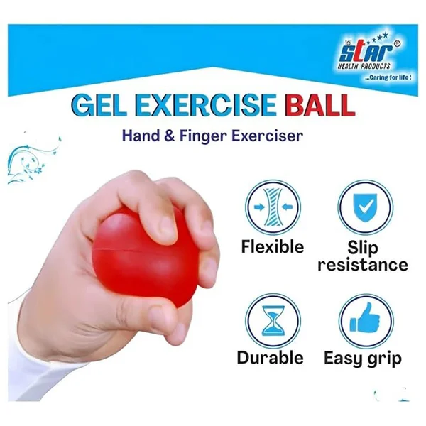 Gel Exercise Ball Medium Red Sur-064 (Star)