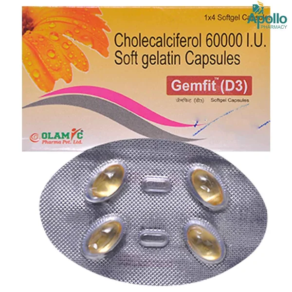 Gemfit D3 Tablet 4's