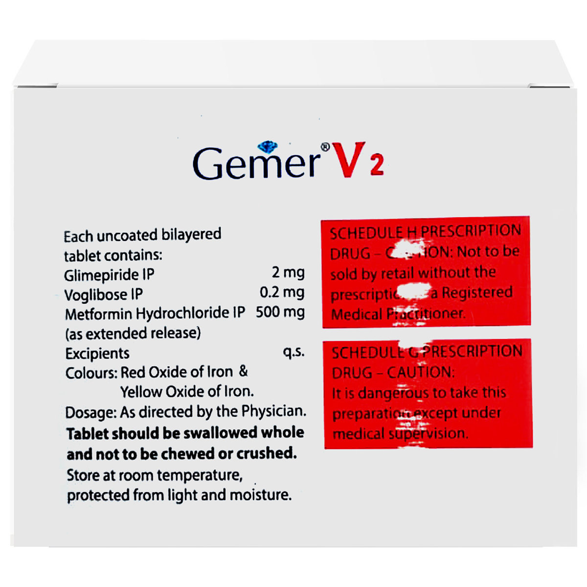 Gemer V 2 Tablet 15's, Pack of 15 TabletS Gemer V 2 Tablet 15's, Pack of 15 TabletS
